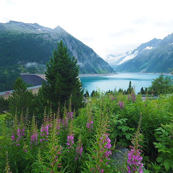 Schlegeisspeicher, der Ausgangspunkt für einige Wanderungen in Tirol